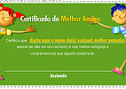 Certificado de melhor amigo